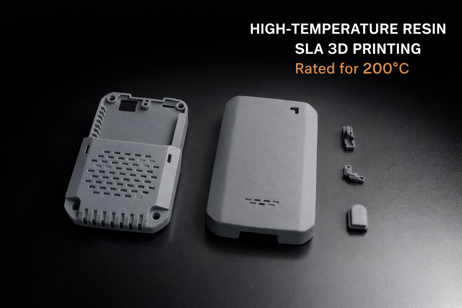 High Temperature Resin SLA 3D printed part rated for 200 degrees
